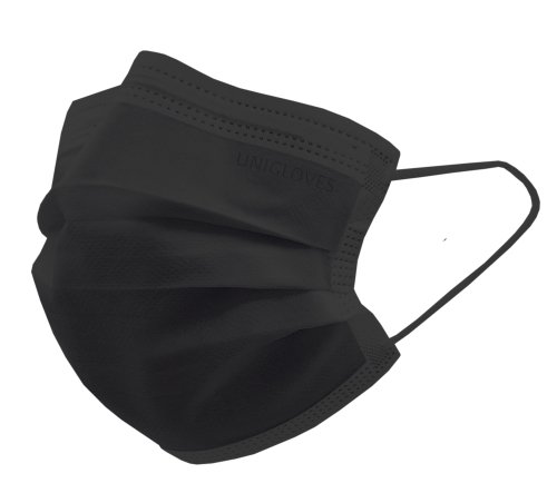 Unigloves® PROFIL PLUS OP-Mundschutz - schwarz / 1Box / 50 Stück
