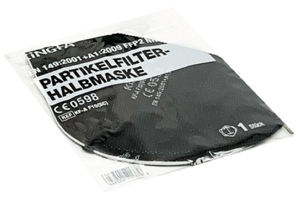 FFP 2 - Atemschutzmaske Schwarz Kingfa CE0598, 6 Stück (1 Box)